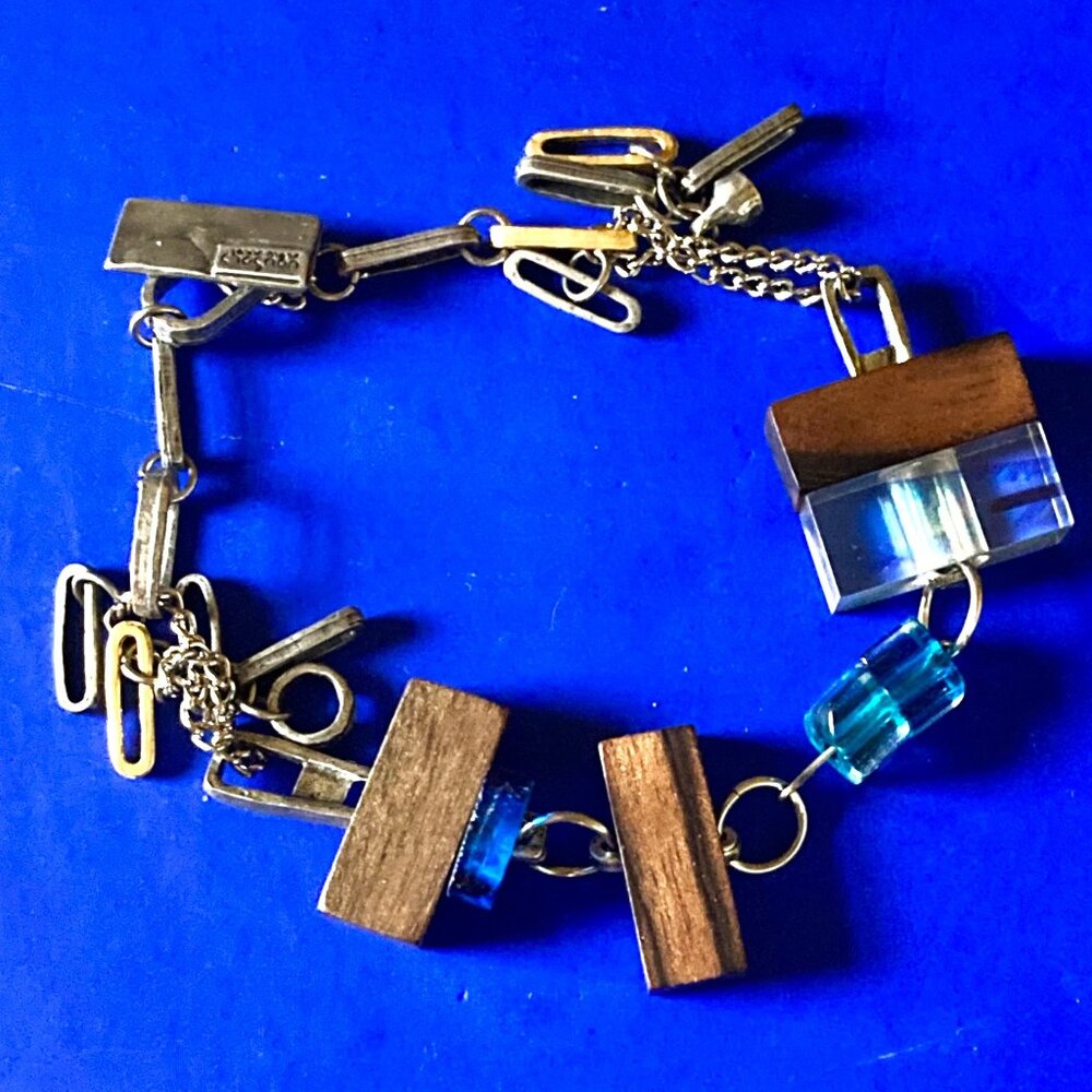 Great mixed media Anne-Marie Chagnon bracelet